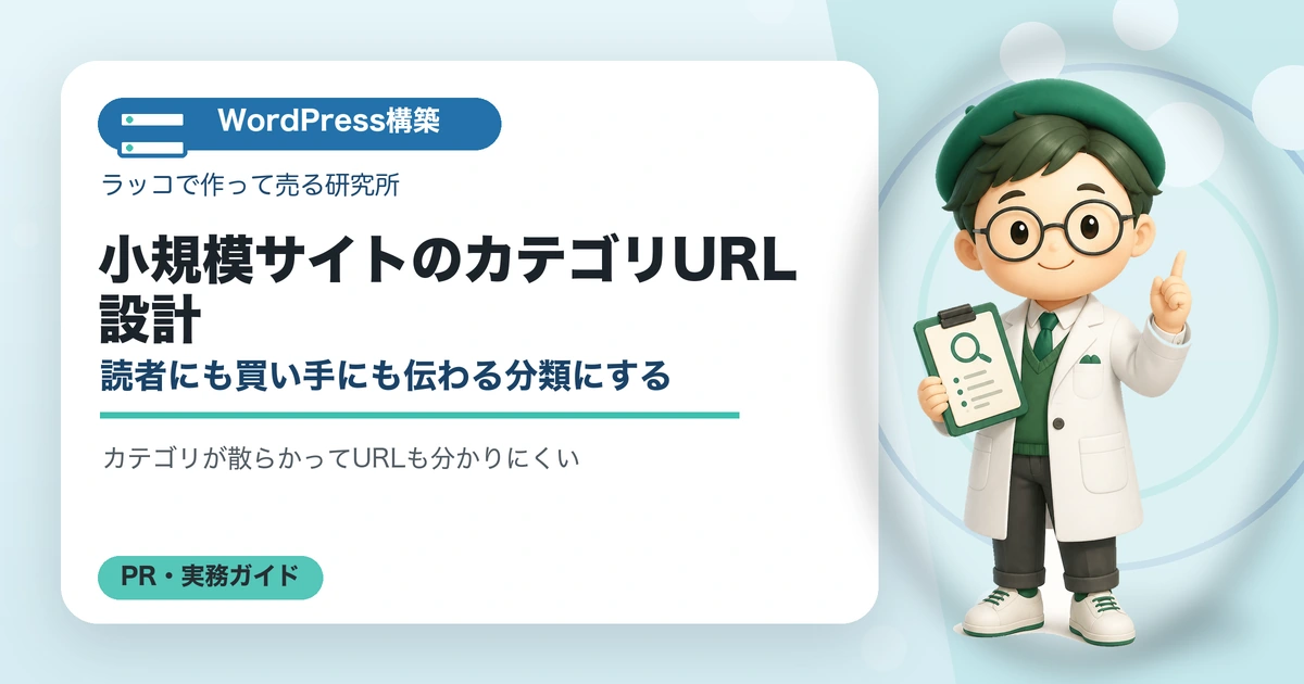 小規模サイトのカテゴリURL設計|読者にも買い手にも伝わる分類にするの解説イラスト