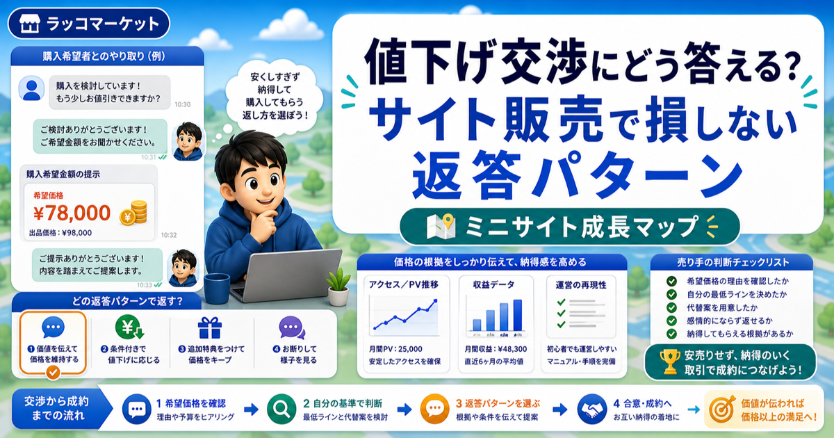 値下げ交渉にどう答える？サイト販売で損しない返答パターンのアイキャッチ画像