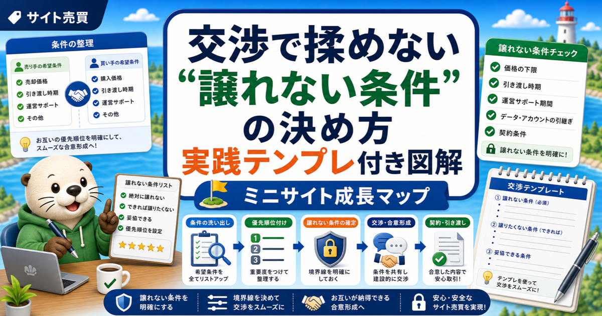 交渉で揉めない“譲れない条件”の決め方実践テンプレ付き図解完全版のアイキャッチ画像