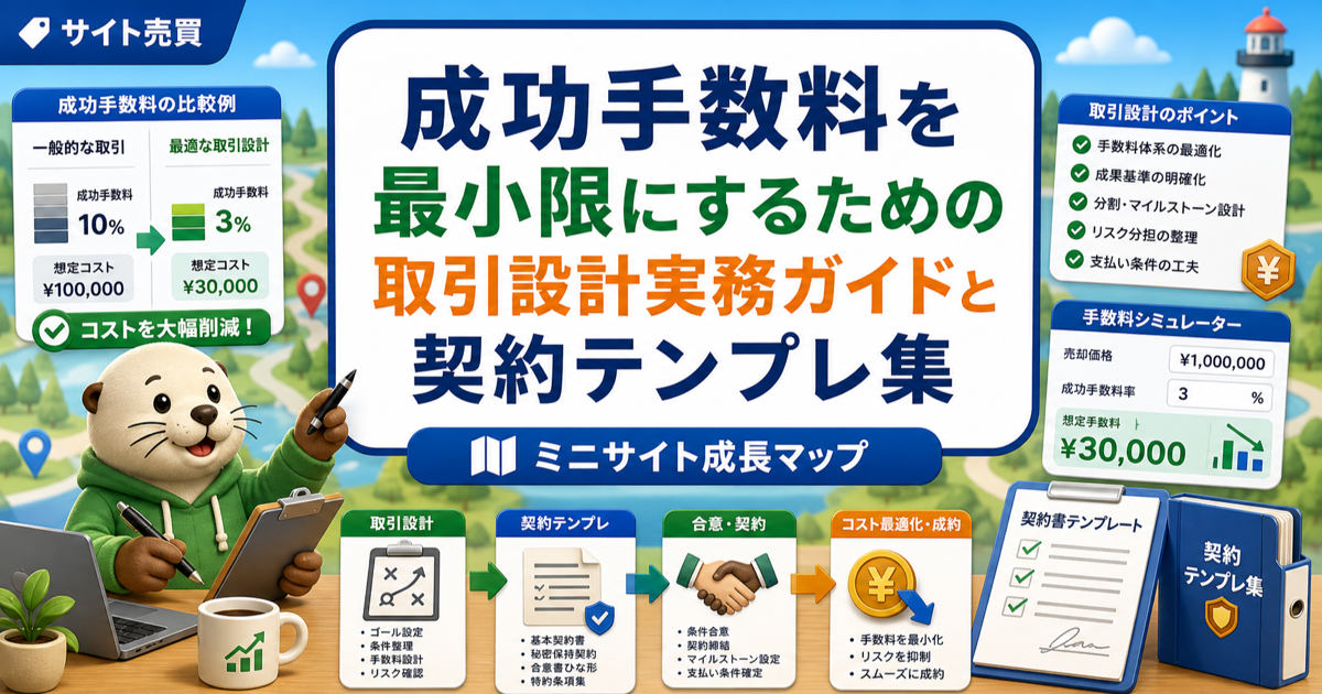 成功手数料を最小限にするための取引設計実務ガイドと契約テンプレ集のアイキャッチ画像