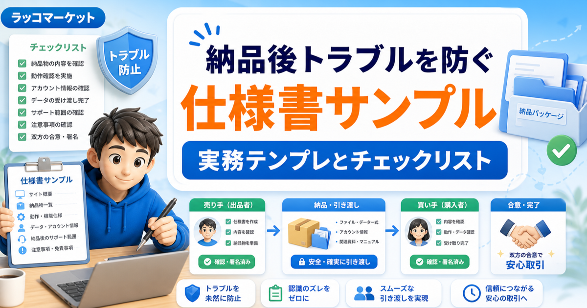納品後トラブルを防ぐ「仕様書」サンプル実務テンプレとチェックリストのアイキャッチ画像
