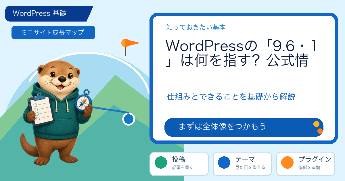 WordPressの「9.6・1」は何を指す？公式情報で候補を確認の解説図