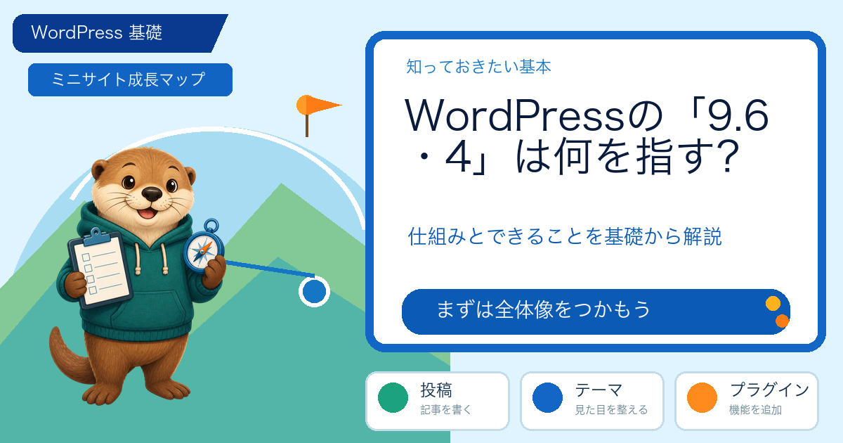 WordPressの「9.6・4」は何を指す？公式情報で候補を確認の解説図